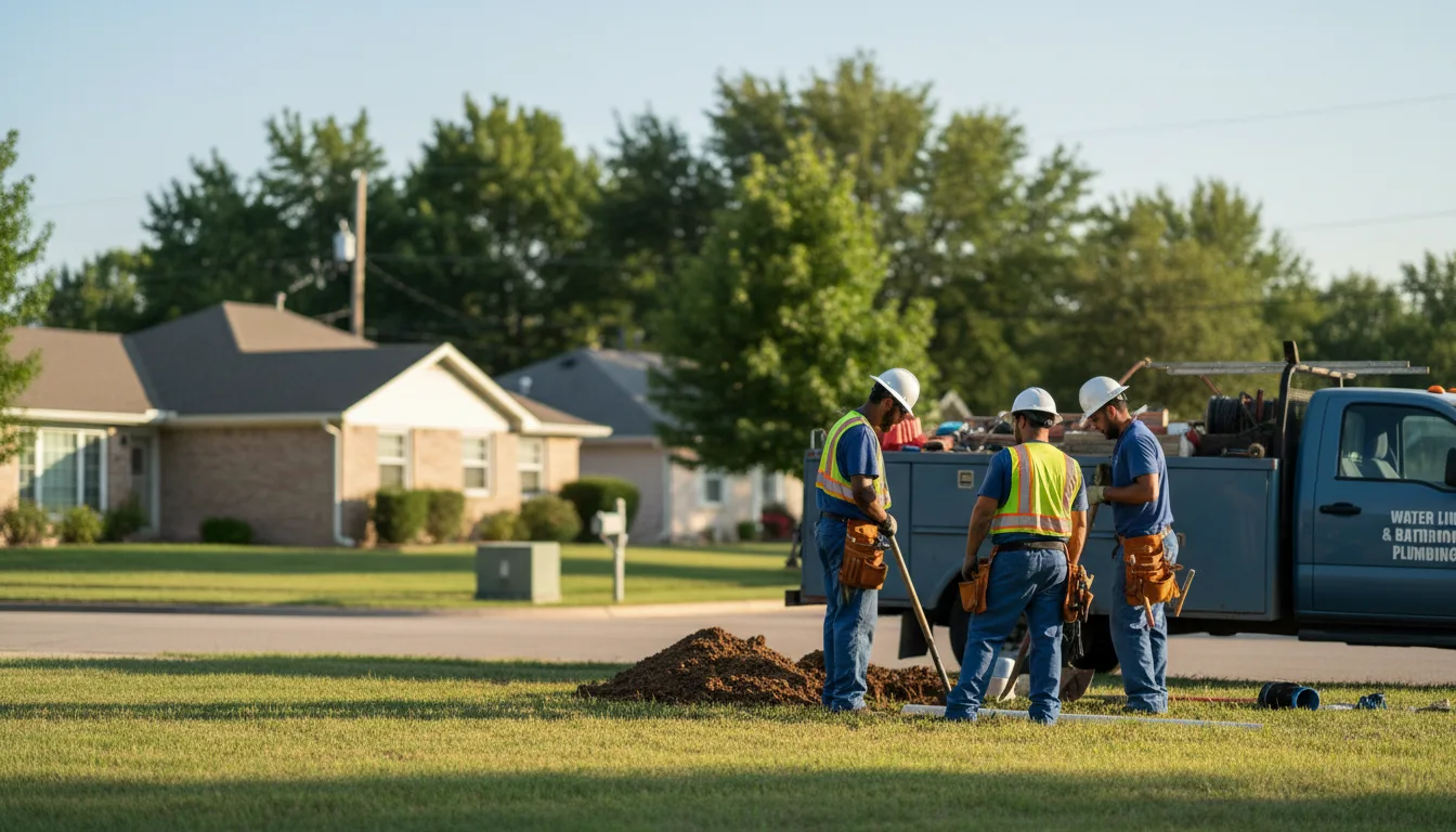 Residential water line and bathroom plumbing service in Selma, OR